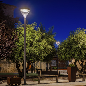 This LED lighting project has brought about a comprehensive transformation of the towns urban spaces.