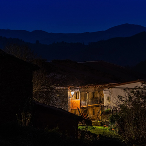 High-efficiency polymeric luminaires, preserving the historical charm of Karrantza's rural areas.