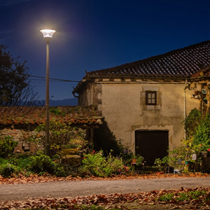 Lighting adapted to the rural environment, improving safety and visual comfort for residents.