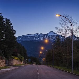 Road lighting with immune to corrosion Enur L luminaires.