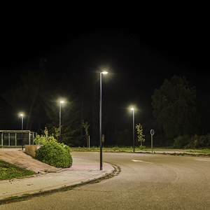 This redesign has allowed the required lighting levels to be maintained, ensuring uniformity on the roads and sidewalks without causing over-illumination.