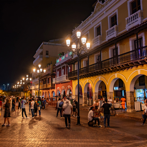 Un entorno seguro y vibrante en la plaza de los Coches, gracias a la iluminación eficiente que mejora la experiencia de residentes y turistas.