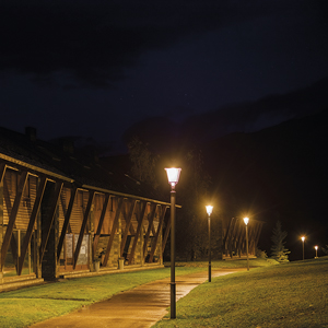 Warm and efficient lighting with Villa XLA, perfectly in tune with the rural architecture of the Valle de Tena.