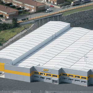 Aerial view of ATP factory, located in Navarra (Spain).